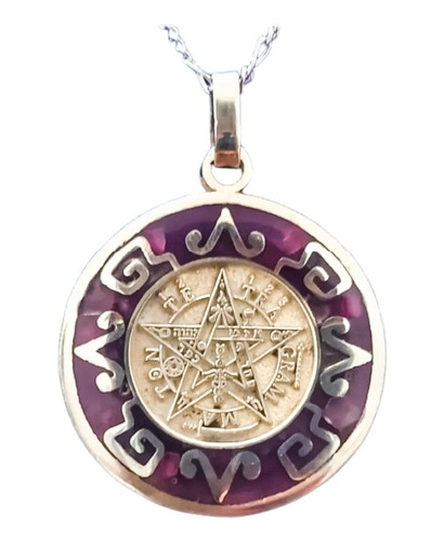 Dije Pentagrama Plata Tetragramaton 7 Mentales Y Cuarzos