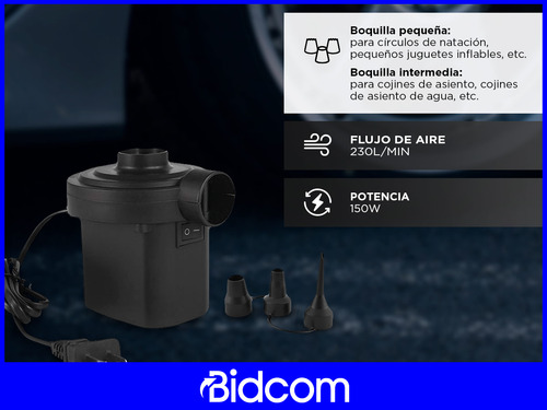 Inflador Eléctrico Gadnic 3 Boquillas 220v 230l/min