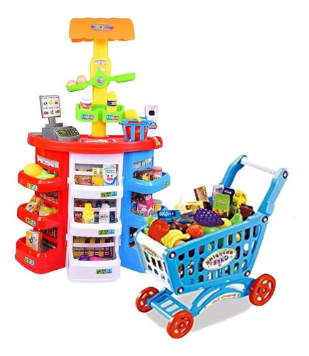 Mini Super De Juguete Para Niños Infantil Color Multicolor