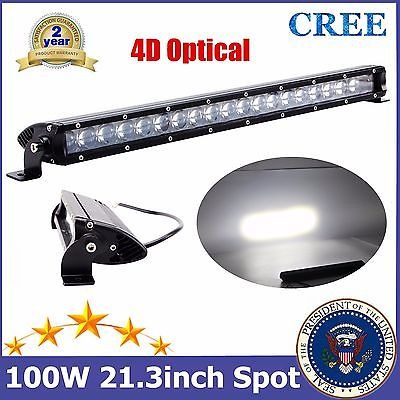 21  100w Cree Led Barra De Luz Delgado Solo Fila Lámpara 4d 