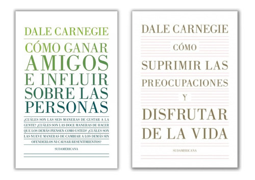 Como Ganar Amigos + Preocupaciones - Carnegie - 2 Libros 