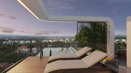 Apto 3cer N, Torre Moderna Santiago, 2hab, 2.5b, Piscina