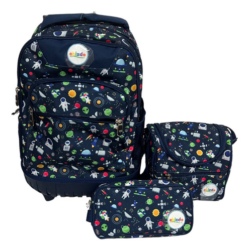 Pack Mochila + Lonchera + Estuche Escolar/ Ekizde