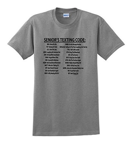 Imagen 1 de 1 de Camiseta De Codigo De Mensajes De Texto Para Jubilados