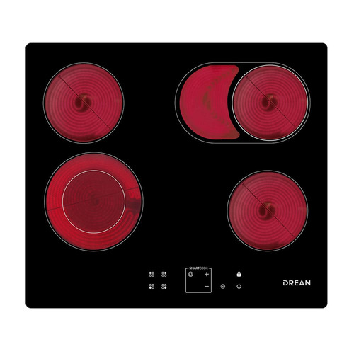 Anafe Eléctrico Vitrocerámico 60 Cm Negro Drean Aedr60cnv