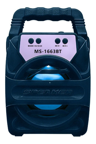 Parlante Ditron MS1663BT portátil con bluetooth  negro 5V