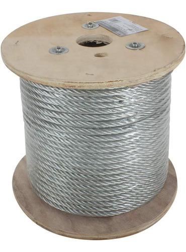 Rollo 100 Metros Cable De Acero Galvanizado 6mm