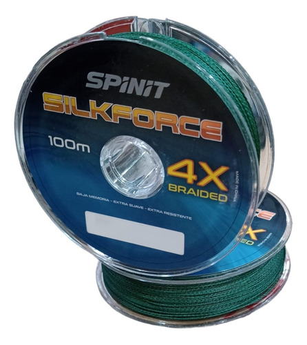 Multifilamento Spinit Silkforce 4x 0.20 Mm - 25 Lb X 100 Mts Color Verde musgo