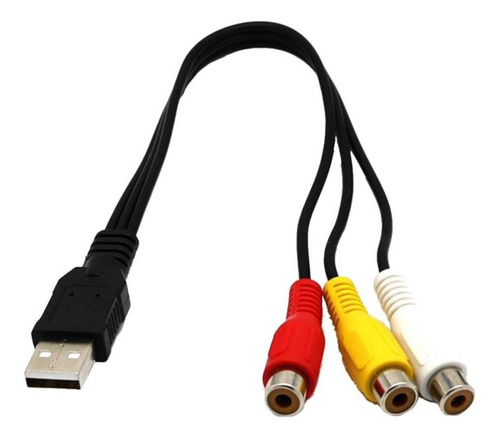 Usb Macho A 3rca Hembra Video Av A / V Convertidor De Cable