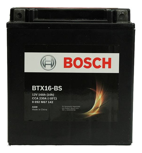 Bateria Bosch Btx16-bs / Ytx16-bs