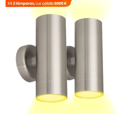 Lampara Led De Pared Exterior Arbotante Moderna 10w 2 Pz