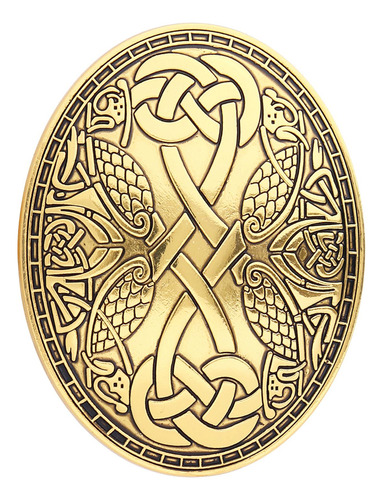 Broche De Patrón Medieval Nórdico De Diseño Vintage Pin