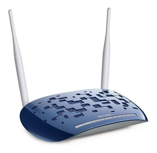 Modem roteador com wifi TP-Link TD-W8960N azul e branco