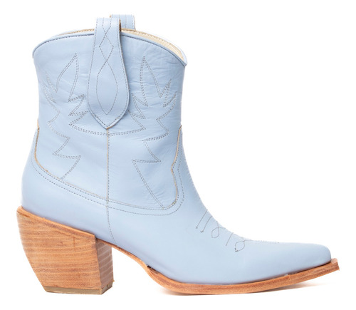 Botas Texanas De Mujer Cuero Vacuno Con Bordado Fiori Kw 110