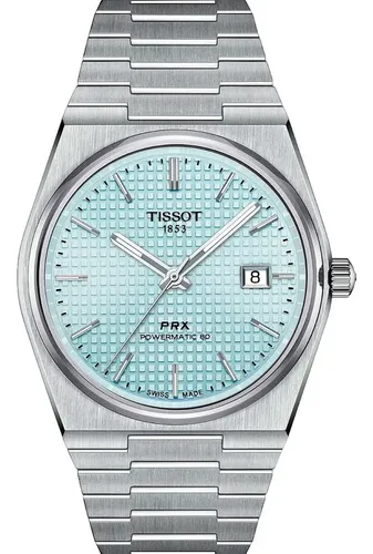 TISSOT PRX 水色 ステンレス Relógio Tissot Prx Ice Blue Owermatic 80 T137.407.11.351.00