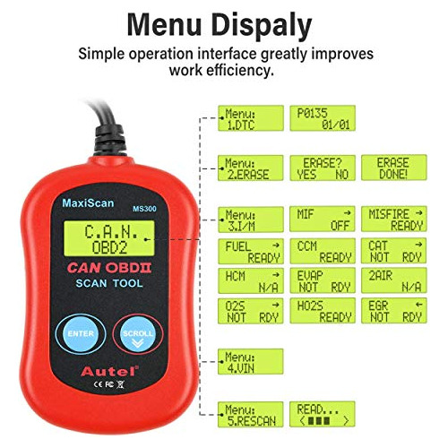 Motor De Revisión De Automóviles Autel Universal Obd2 Maxisc