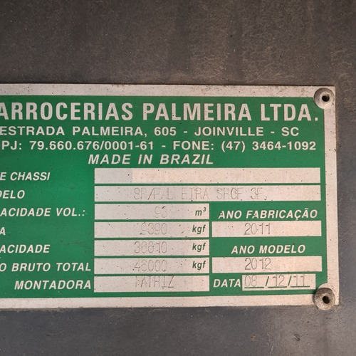 Imagem 15 de 19 de Traseira Carreta Bitrem Sider Palmeira 24 Pallets 2012