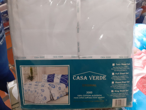Juego De Sabana King Zize 2x2 Marca Casa Verde