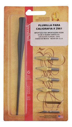 Kit 7 Plumillas Caligrafia Speedball Romana Italica #2961