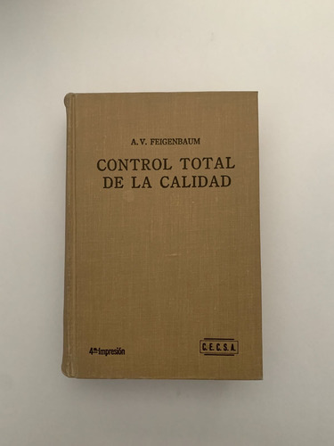 Control Total De Calidad A.v. Feigenbaum 4 Impresión 