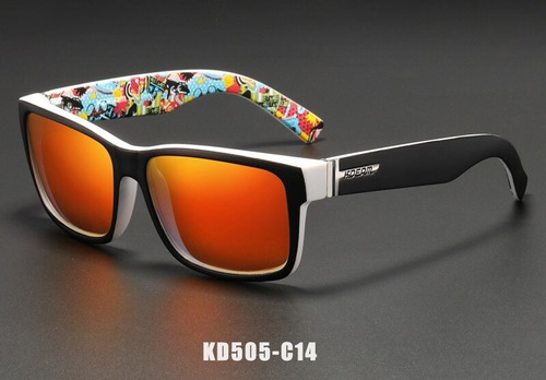 Culos De Sol Esportivo Marca Kdeam Surf Polarizados, Uv400 Cor Laranja