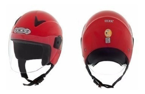 Capacete Aberto Motoqueiro Texx Gama - Vermelho