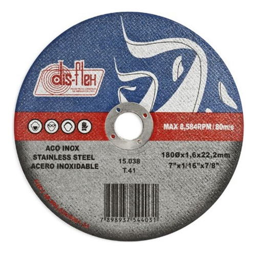 Disco Inox Disflex 7 X 7/8 15038 - Kit C/10