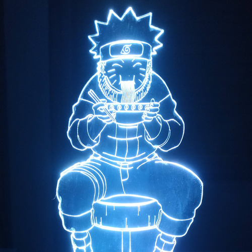 Abajur De Mesa P/ Ler Mangá Naruto Comida Desenho Nerd 3d