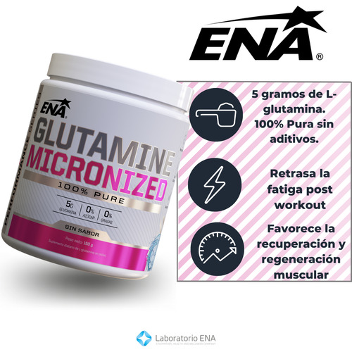 Imagen 4 de 4 de Suplemento En Polvo Sport Glutamina Micronizada En Pote De 150ml
