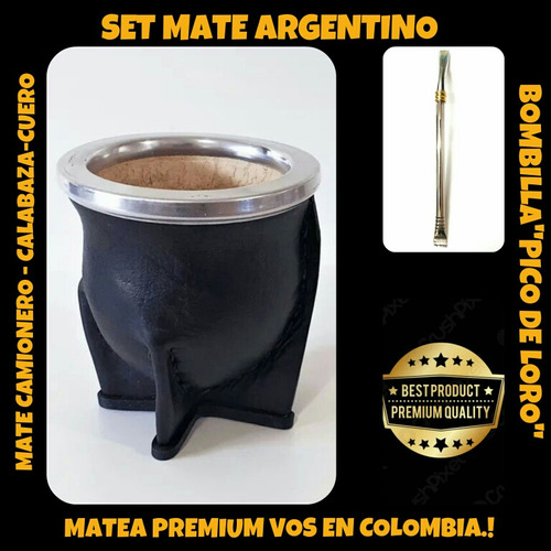 Premium!mate Camionero Argentino Con Bombilla Pico De Loro !