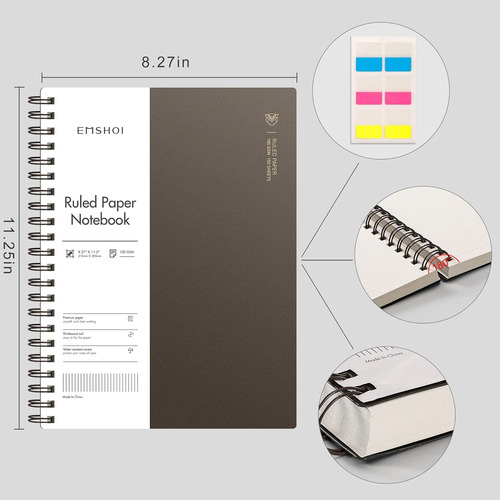 Cuaderno Espiral Tamaño A4. 11.2 X 8.27 . Líneas Uni...