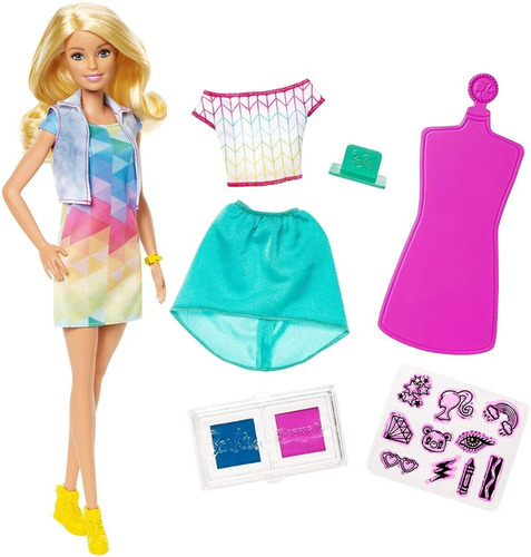 Barbie Crayola Color Stamp Rubia, Moda, Sellos, Original