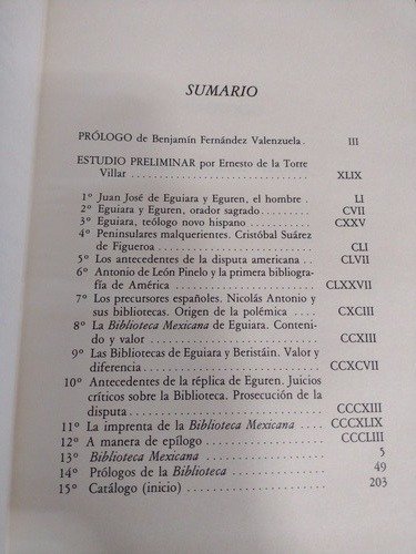 Biblioteca Mexicana Juan José De Eguiara Y Guren Tomó 1