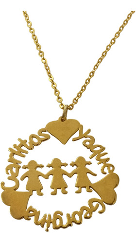 Collar Mamá Nombres Con Niños Hijos Joyeria Personalizada