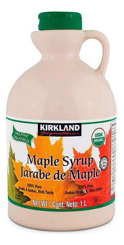 Jarabe De Maple Orgánico 1 Litro Kirkland Syrup 100% Puro