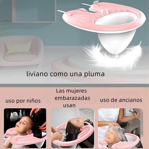Lavabo De Champú Inflable Portátil Para Mesita De Noche Y En La Cama, Lavabo Plegable De Pvc Para Ancianos, Discapacitados, Embarazadas, Lesionados El Hogar