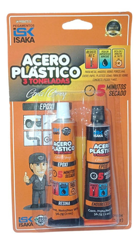 Pegamento Epoxy Acero Plastico 3 Ton Marca Pega 1000