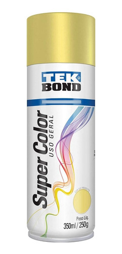 Tinta Spray Super Color De Uso Geral Dourado 350ml Tek Bond