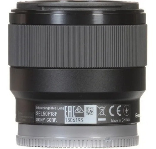 Lente Sony Alpha Fe 50mm F 1.8 E-mount Full Frame Sony E-mount Preto