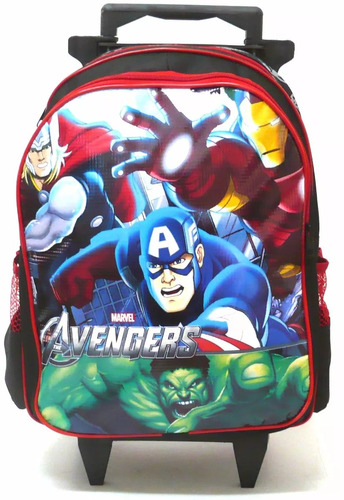 Mochila Os Vingadores Lisa Rodinhas C.america Hulk - Boleto