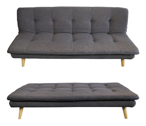 Futon Sofa Cama, Sillon Cama Gris Acolchado