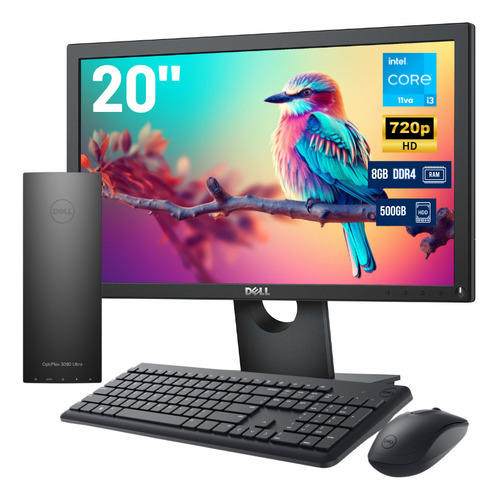 Kit Dell Optiplex 3090 Usff I3 11va 8gb 500 Hdd + E2723h
