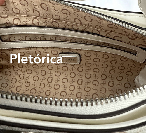 Bolsa Guess Floreada De Hombro (original) Floreado Floreado Níquel Blanco