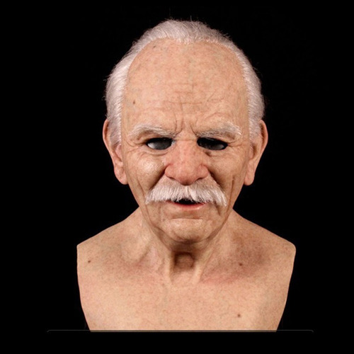 Máscara Realista De Rugas Humanas Halloween Old Man Mask Par