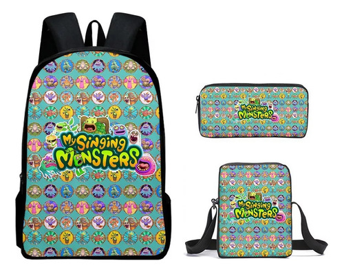 Mochila Escolar De Dibujos Animados My Singing Monsters Mons Color D