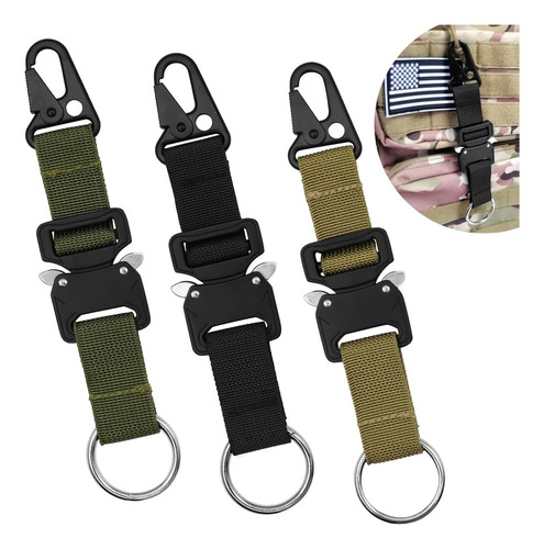 Mosquetón De Escalada Hadeeong Black+army Green+khaki Color Black Army Green Khaki