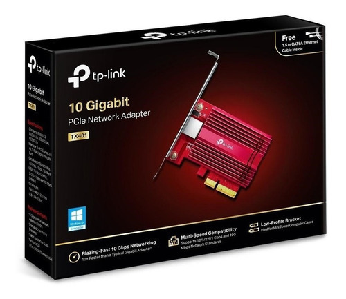 Tarjeta De Red Interna Pci-e Rj45 Tx401 10 Gig Linux Windows
