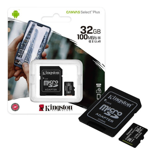 Tarjeta De Memoria Kingston Canvas Con Adaptador Sd 32gb