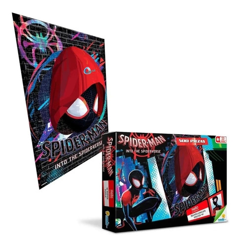 Rompecabezas X500 Piezas 3d Spiderman Animated Alumbra Oscur