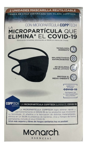 Mascarilla Reutilizable Con Micropartícula Copptech - 2 Unid